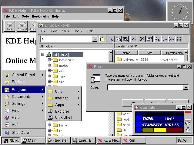 Capture
d'écran à la windows95